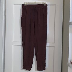 Burgundy joggers